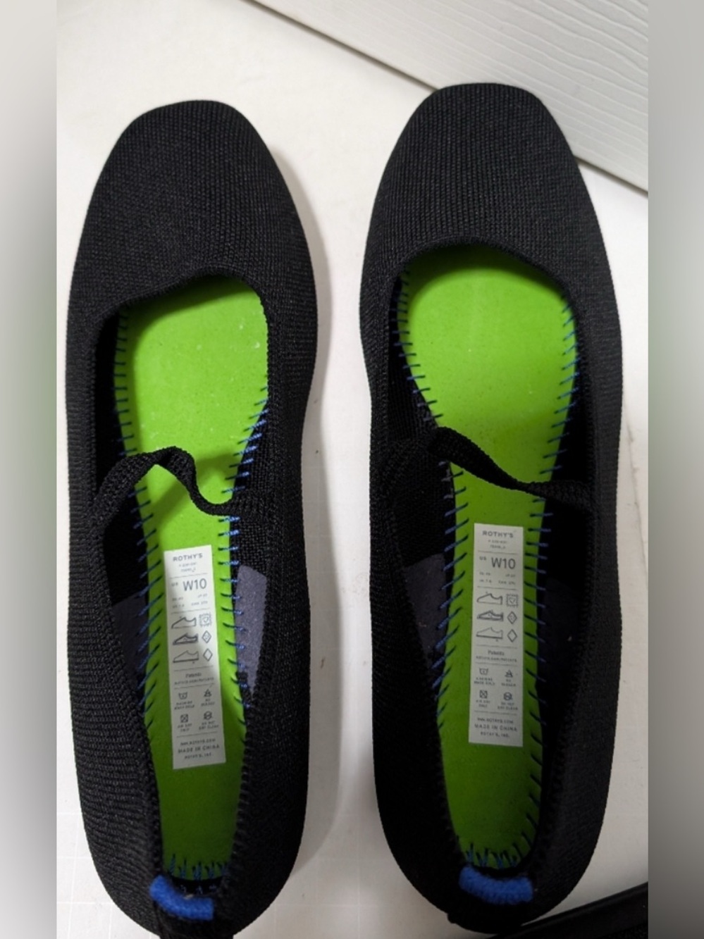 Rothy's The Max Square Mary Jane Black Size 10 - Picture 8 of 11